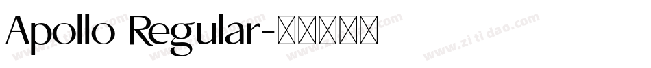 Apollo Regular字体转换